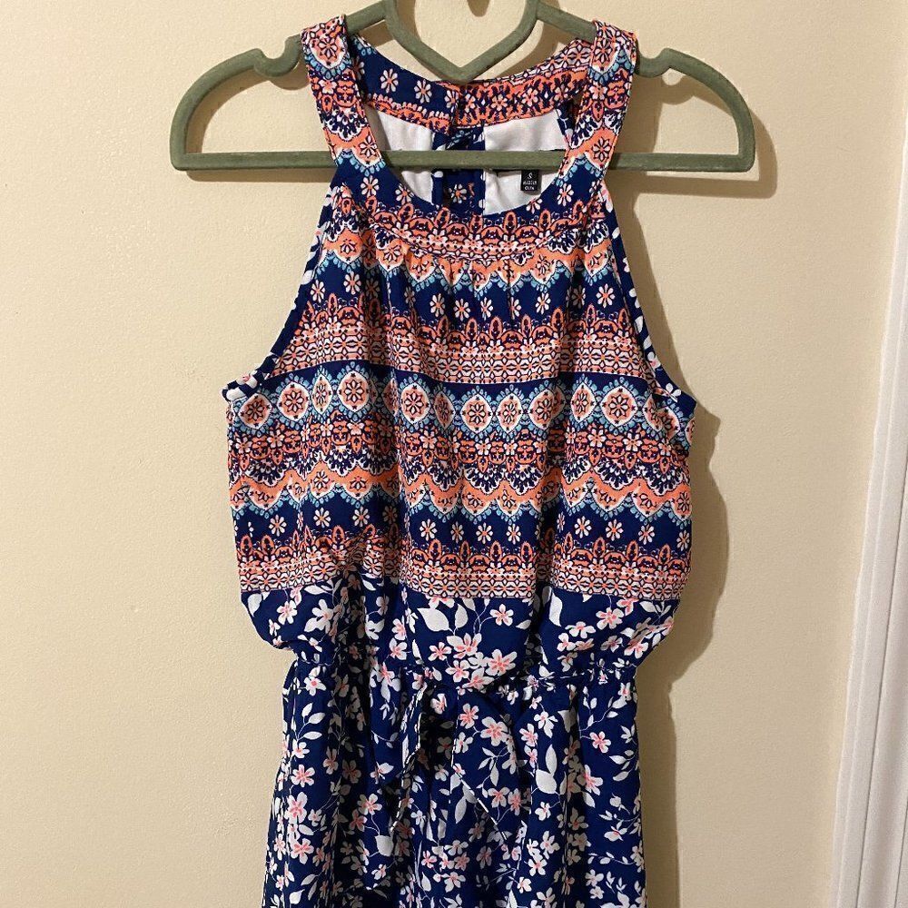 My Michelle Girls Size S floral Halter neck Romper